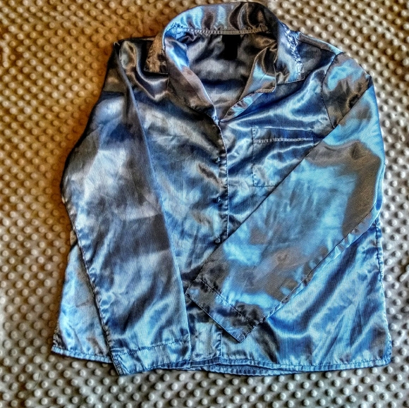 Seceret Treasures Pajama's Size Large Blue Silky - Picture 11 of 13